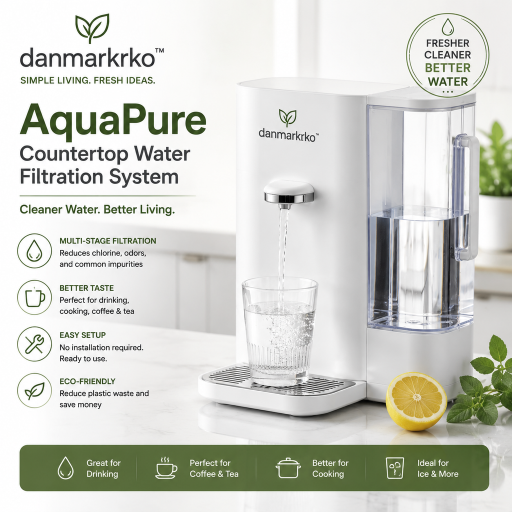 danmarkrko™ AquaPure Countertop Water Filtration System